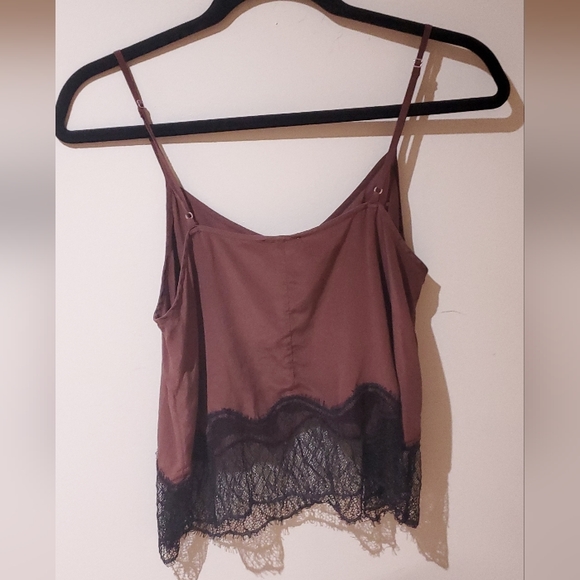 Silk burgundy tank top - Picture 3 of 3